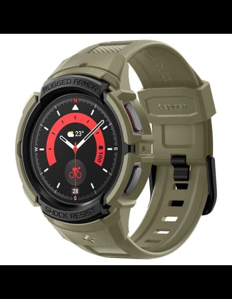 Pasek + etui Spigen Rugged Armor Pro Samsung Galaxy Watch 5 Pro 45mm Vintage Khaki
