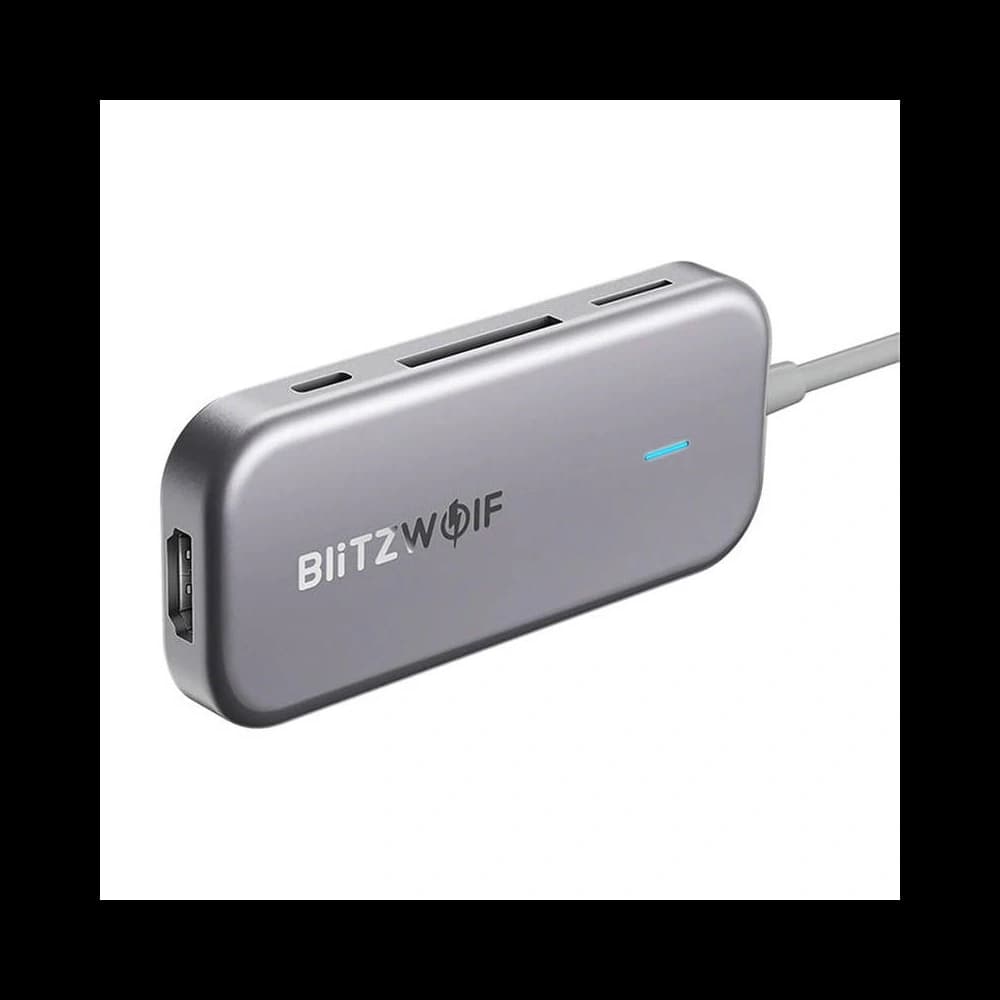 Blitzwolf BW-TH5 7 az 1-ben HUB adapter USB-C 1x HDMI, 3x USB 3.0, 1x USB-C PD, 1x SD, 1x Micro SD - 2