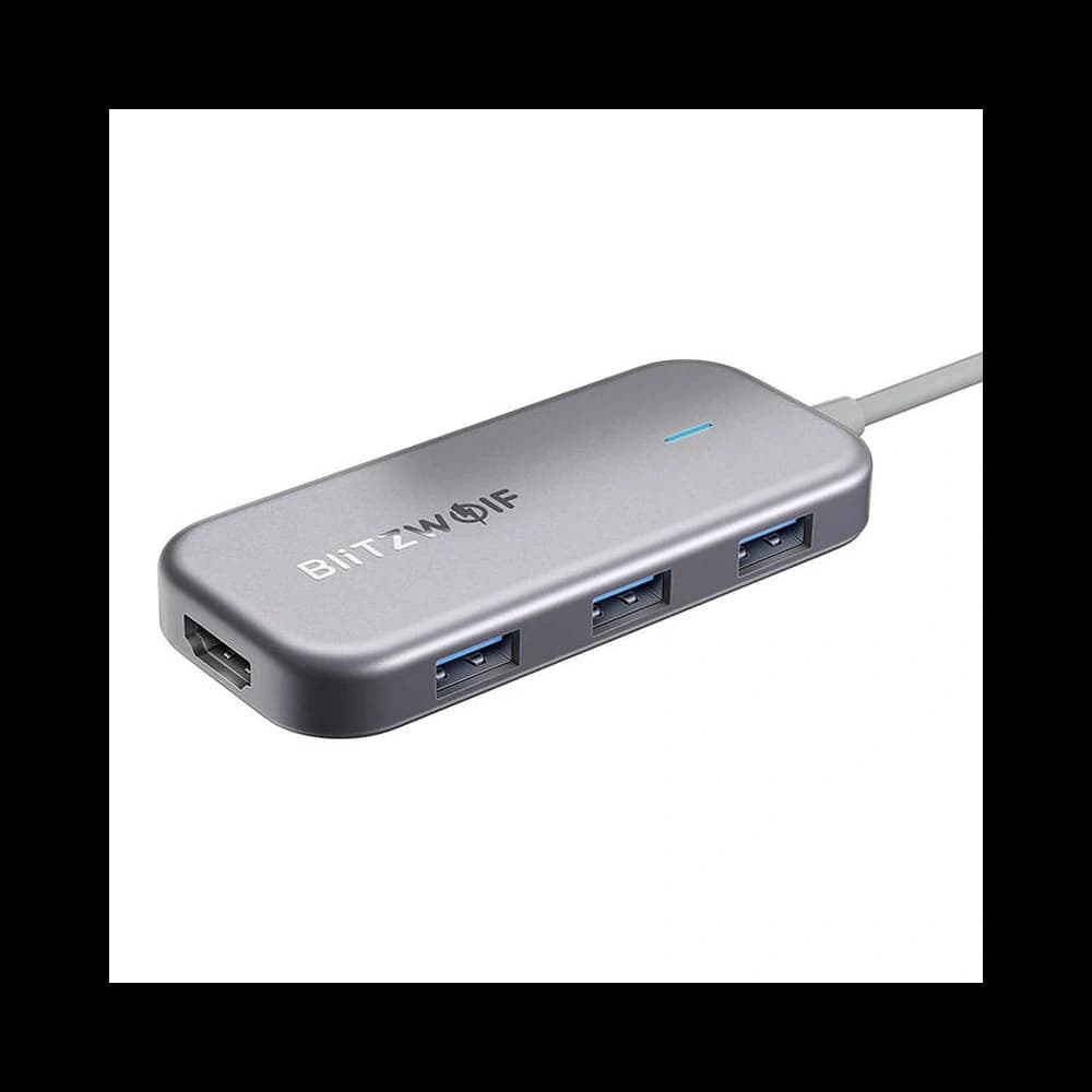 Blitzwolf BW-TH5 7 az 1-ben HUB adapter USB-C 1x HDMI, 3x USB 3.0, 1x USB-C PD, 1x SD, 1x Micro SD - 4