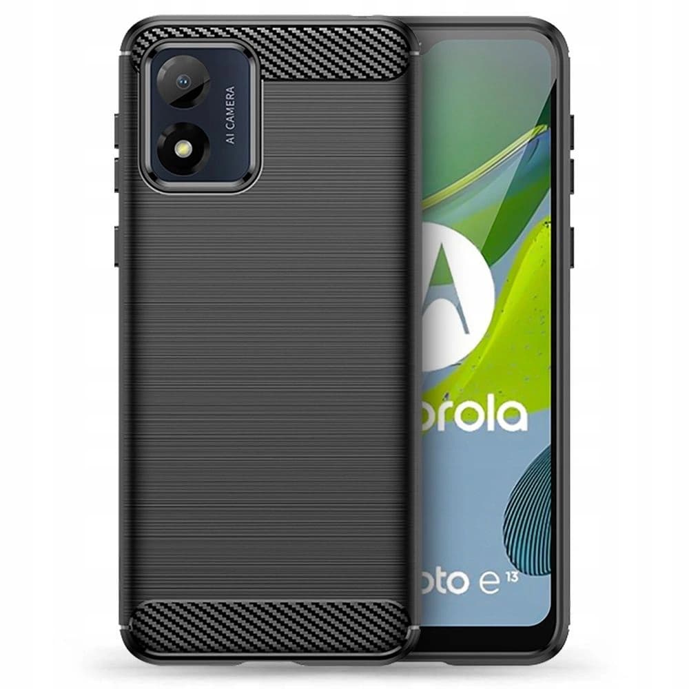 Tech-Protect Tasche TPUCarbon Motorola Moto E13 Schwarz