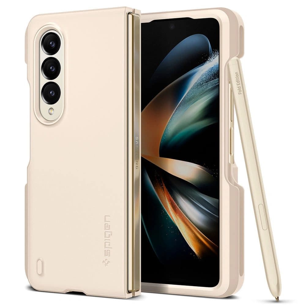 Spigen Samsung Fall dünn Fit Pen Galaxy Z Fold 4 Perlen Elfenbein - 1