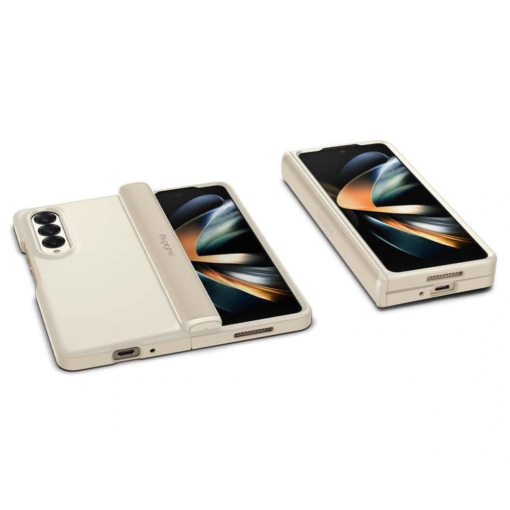 Spigen Samsung Fall Slim Rüstung Pro Galaxy Z Fold 4 Perlen Elfenbein - 10