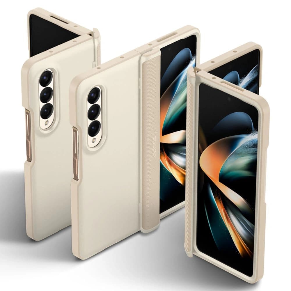 Spigen Samsung Fall Slim Rüstung Pro Galaxy Z Fold 4 Perlen Elfenbein - 14
