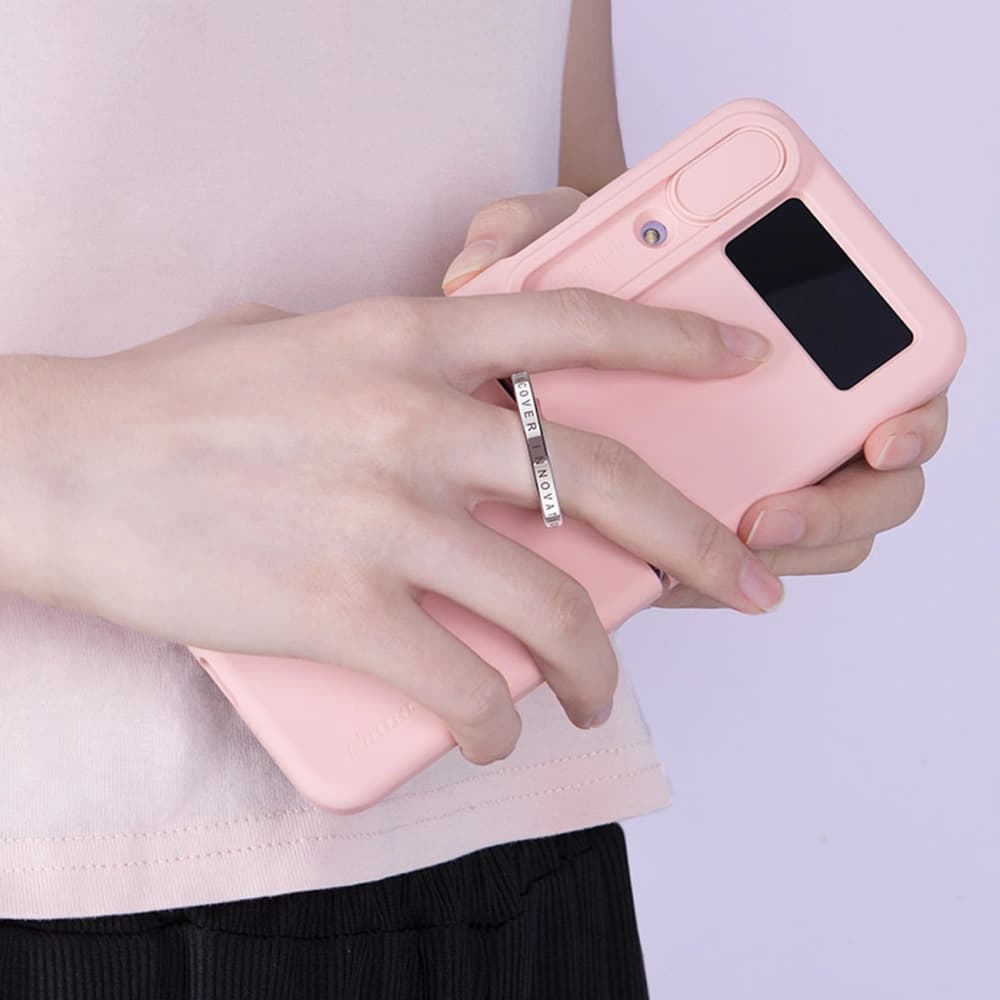 Etui Nillkin CamShield Silky Silicone Samsung Galaxy Z Flip 4 broskvové - 12