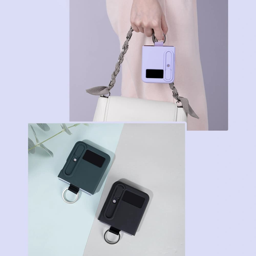 Etui Nillkin CamShield Silky Silicone Samsung Galaxy Z Flip 4 verde - 7