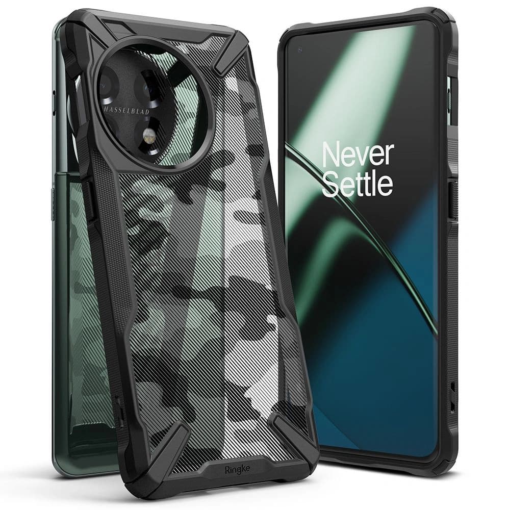 Case Ringke Fusion-X Design OnePlus 11 5G Camo (Moro) Black - 1