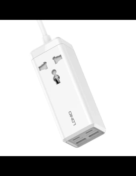 Listwa zasilająca z 1 gniazdem AC LDNIO SC1418, 2x USB, 2x USB-C, 2500W (biała)