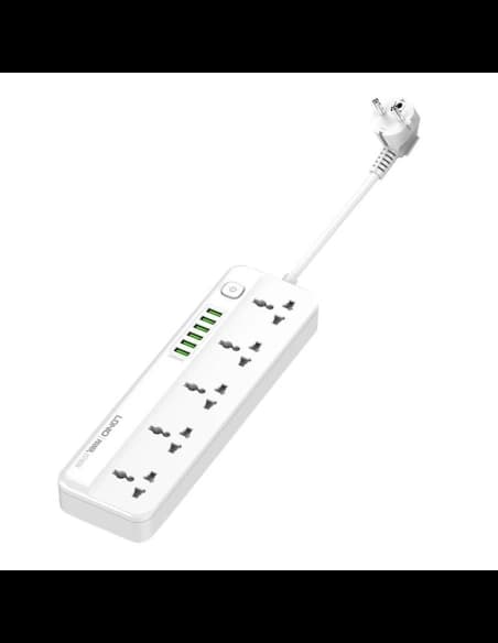 Listwa zasilająca z 5 gniazdami AC, 6x USB LDNIO SC5614, 2500W (biała)
