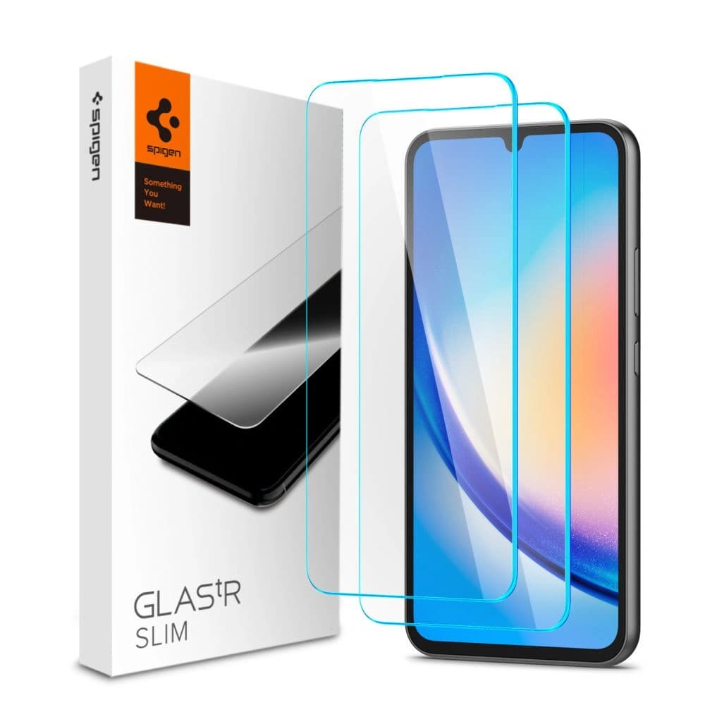 Spigen GLAS.tR Slim Samsung Galaxy A34 5G Clear [2 PACK] - 1