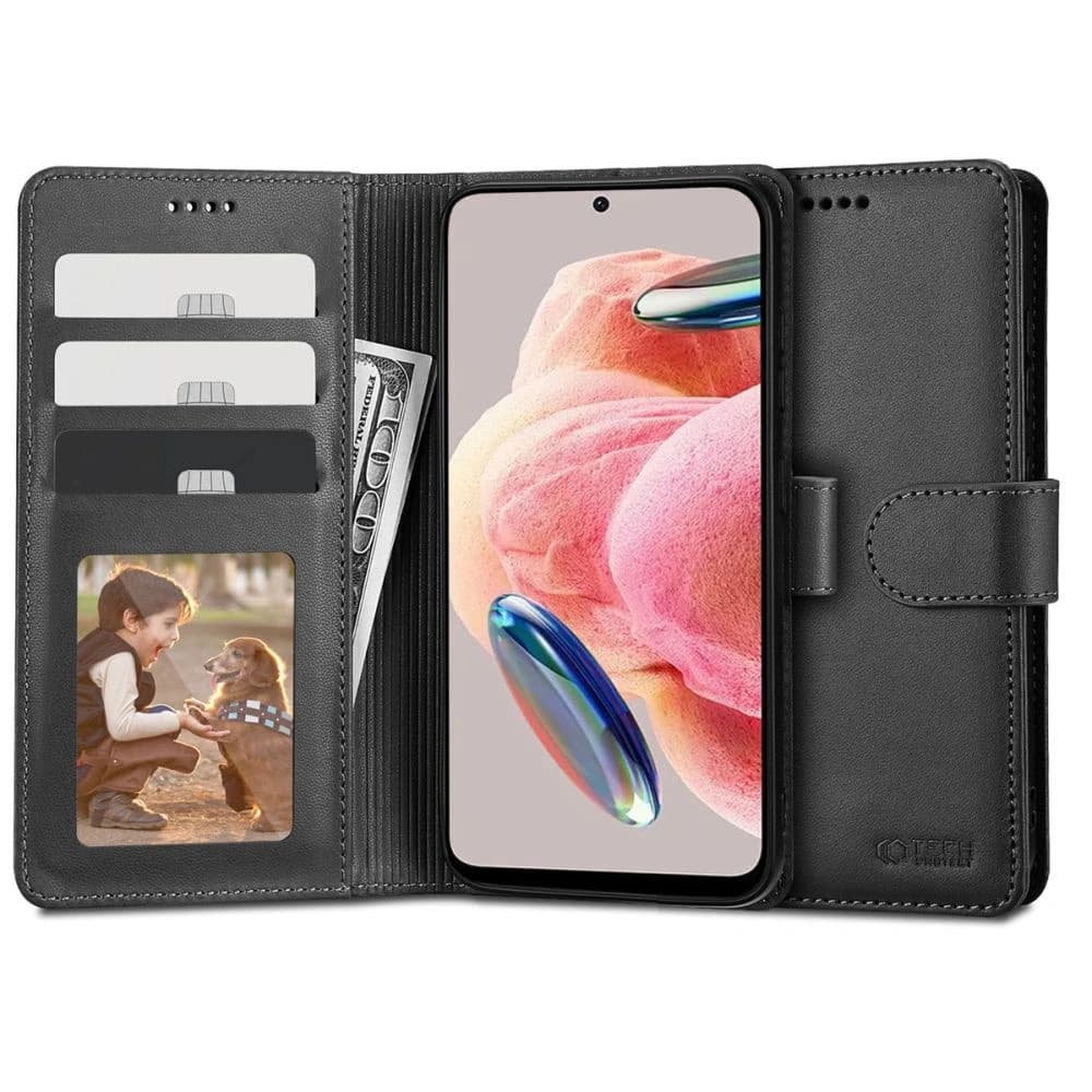 Etui Tech-Protect Wallet Xiaomi Redmi Note 12 LTE Fekete - 1