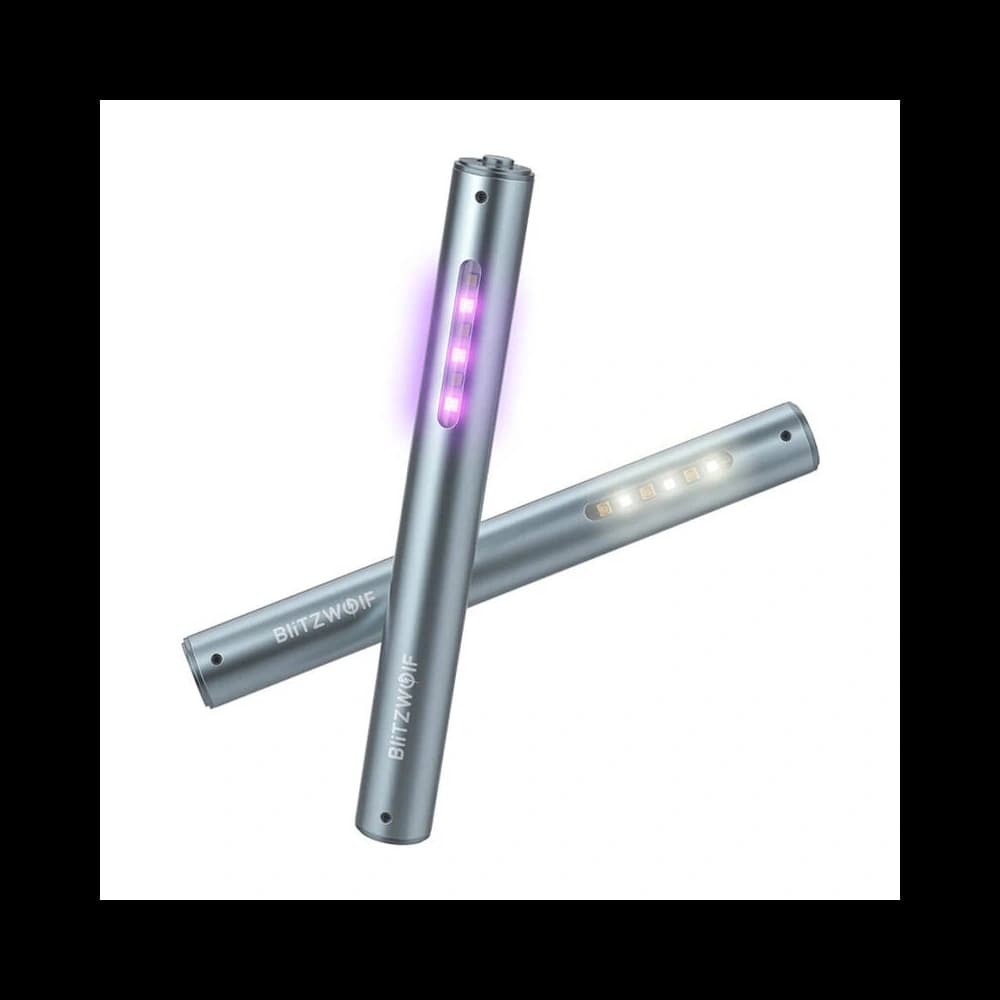 Hordozható UV sterilizáló funkcióval rendelkező lámpa, 2w1 Blitzwolf BW-FUN9 (ezüst) - 2