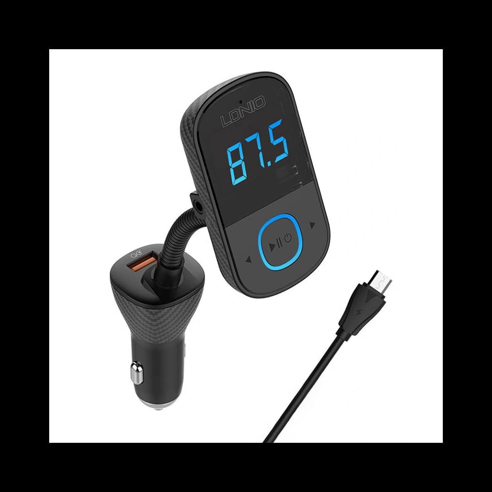 Transmiter FM LDNIO C705Q Bluetooth 2xUSB-A, USB-C + cablu microUSB