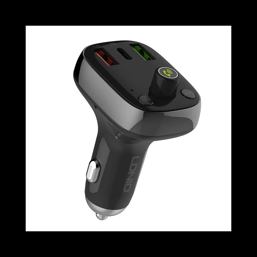 Transmițător FM LDNIO C704Q Bluetooth 2xUSB-A, USB-C + cablu USB-C/USB-C - 5