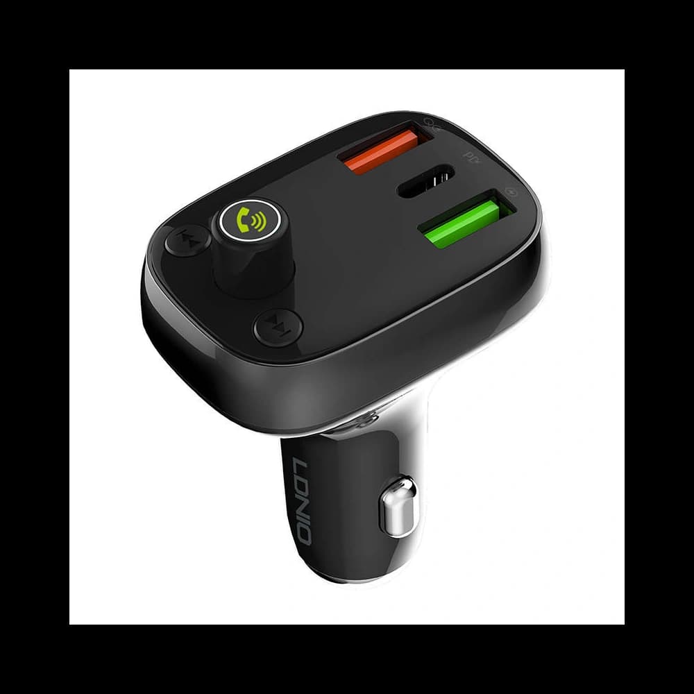 Transmițător FM LDNIO C704Q Bluetooth 2xUSB-A, USB-C + cablu USB-C - 3