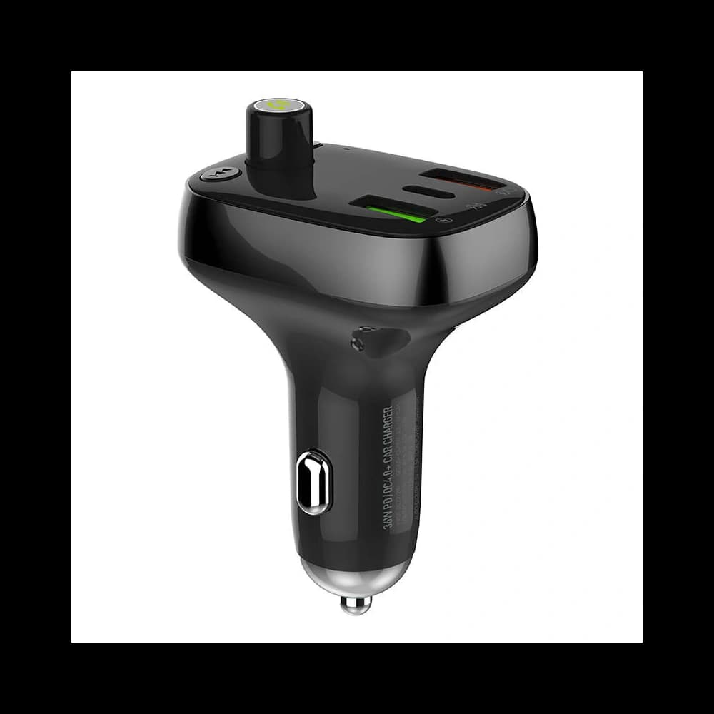 Transmițător FM LDNIO C704Q Bluetooth 2xUSB-A, USB-C + cablu USB-C - 5