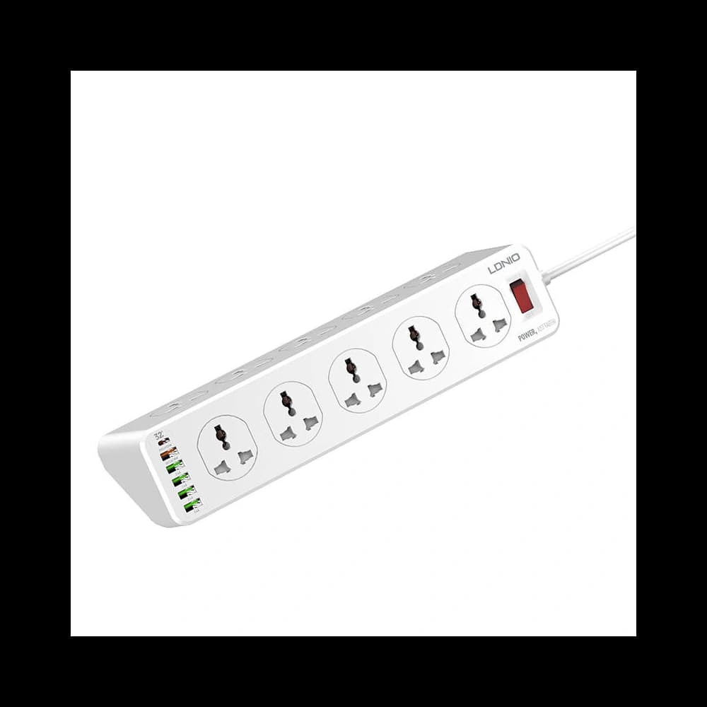 Tápellátó elosztó LDNIO SC10610 10x AC, 5x USB-A, 1x USB-C, 2500W, 2m (fehér) - 2