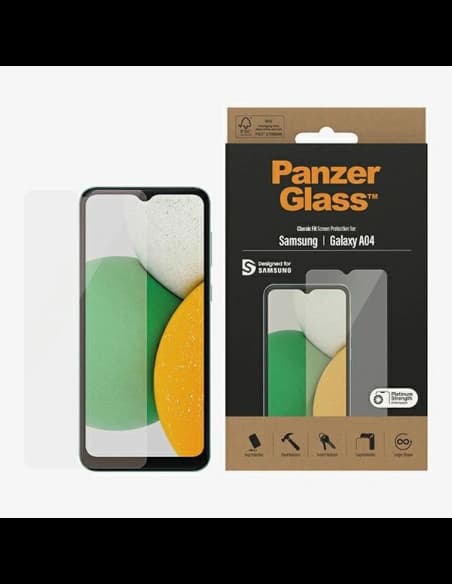Tvrzené sklo PanzerGlass Classic Fit Samsung Galaxy A04 Ochrana displeje 7312