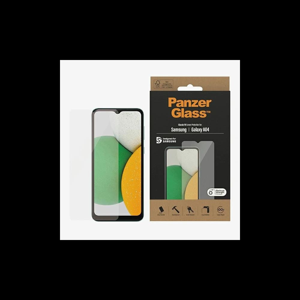 Tvrzené sklo PanzerGlass Classic Fit Samsung Galaxy A04 Ochrana displeje 7312
