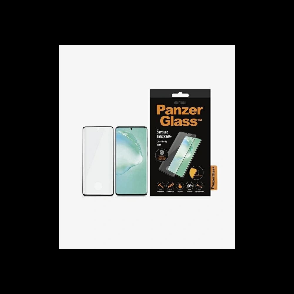 PanzerGlass Curved Super+ Samsung Galaxy S20+ Plus Case Friendly Finger Print black - 1