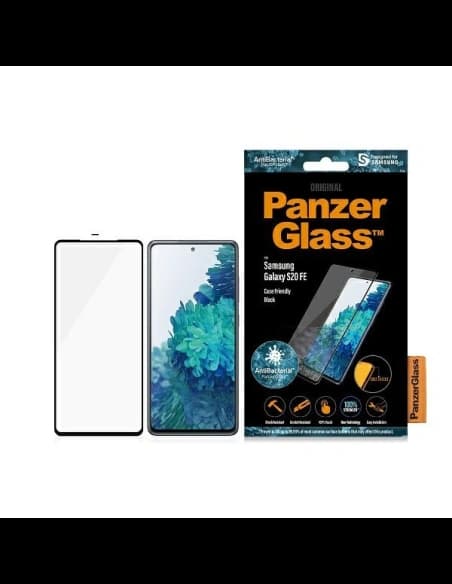 PanzerGlass E2E Microfracture Samsung Galaxy S20 FE Case Friendly Finger Print AntiBacterial black