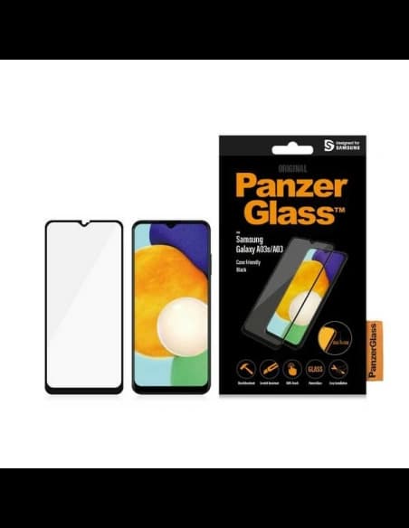 PanzerGlass Samsung Gehärtetes Glas E2E Regular Galaxy A03 Case Friendly schwarz/schwarz 7280