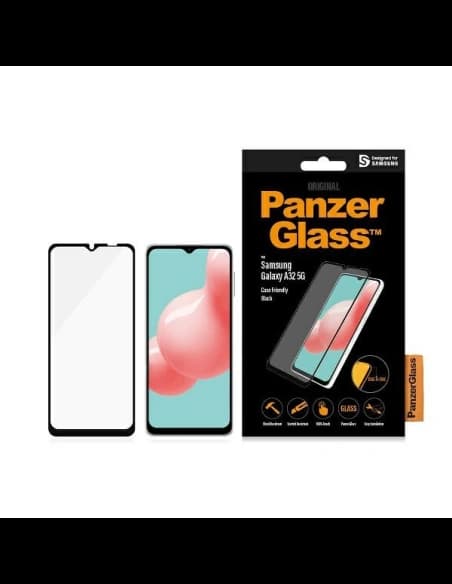 Edzett üveg PanzerGlass E2E Regular Samsung Galaxy A32 5G Case Friendly fekete/black