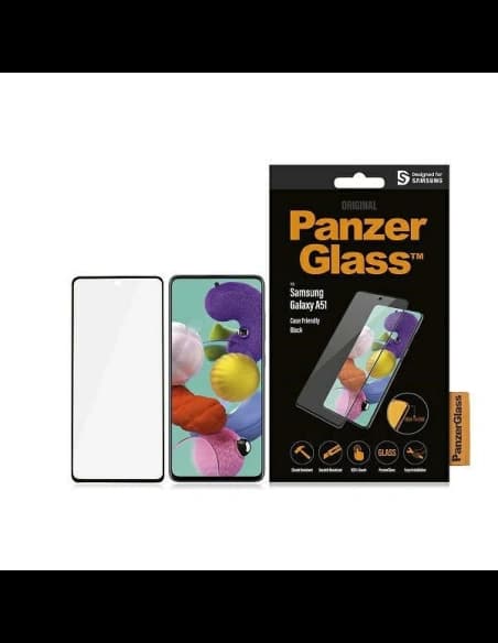 PanzerGlass Samsung Gehärtetes Glas E2E Regular Galaxy A51 Case Friendly schwarz/schwarz