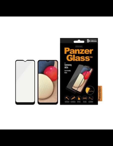 Tvrzené sklo PanzerGlass E2E Super+ Samsung Galaxy A02s Case Friendly AntiBacterial černý/black