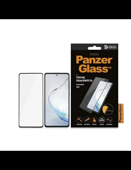 Tvrzené sklo PanzerGlass E2E Super+ Samsung Galaxy Note 10 Lite Case Friendly černý/black