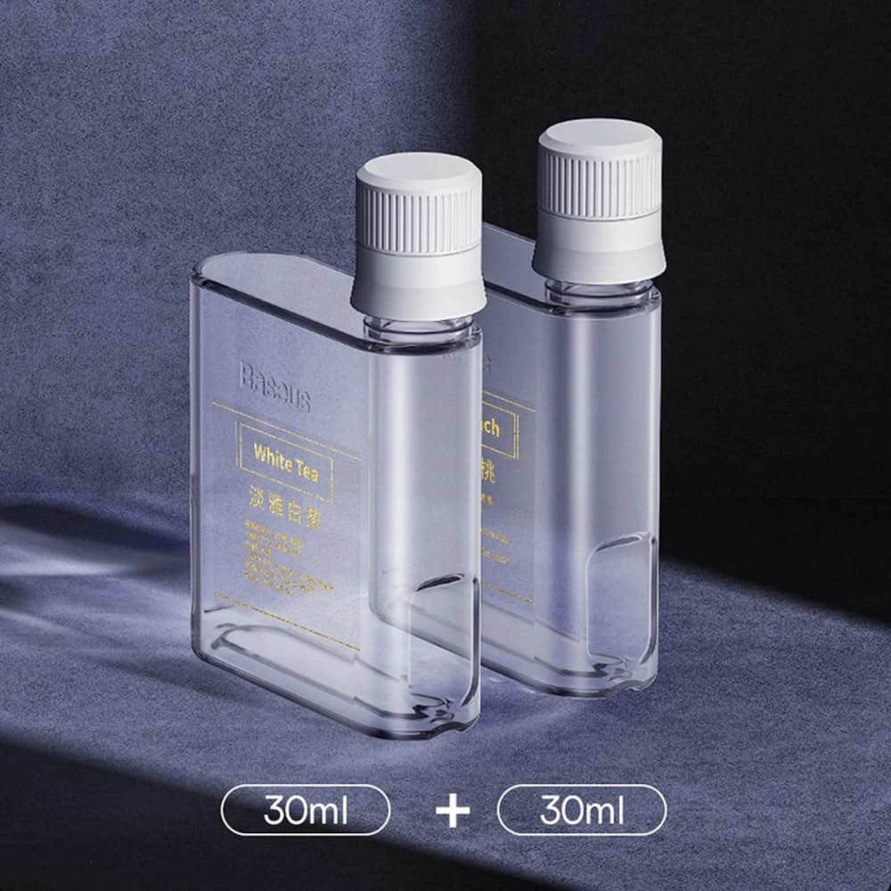 Automobilový osvěžovač vzduchu Baseus černý (bílý čaj / šťavnatý broskev) + kabel USB-C 1m - 18