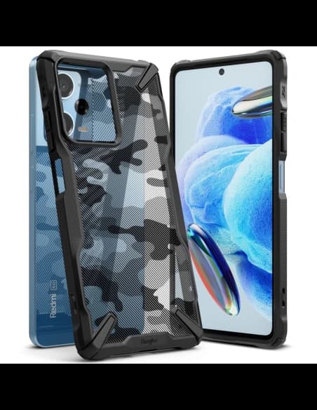 Ringke Xiaomi Tasche Fusion-X Design Redmi Note 12 Pro 5G/POCO X5 Pro 5G Camo (Moro) Schwarz