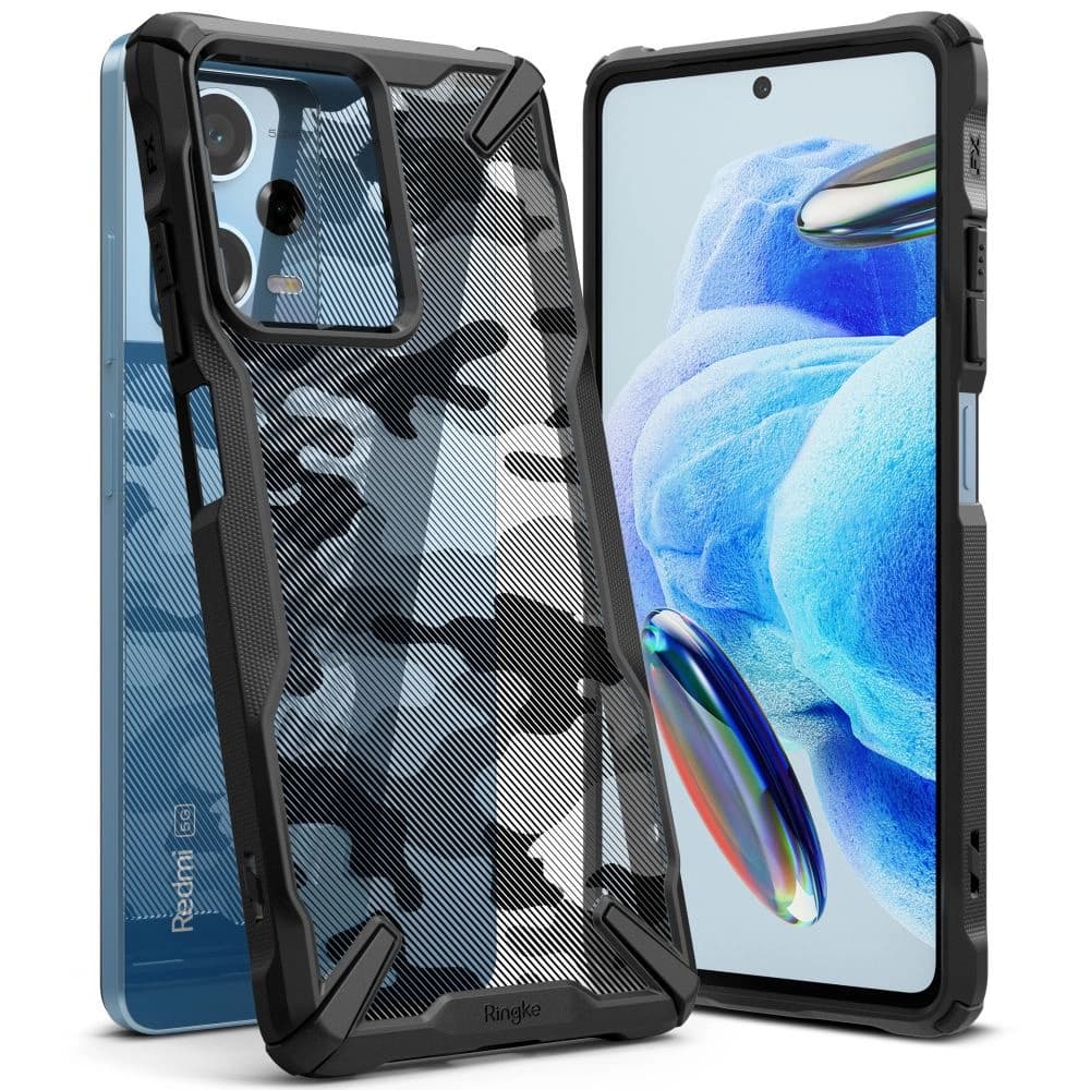 Etui Ringke Fusion-X Design Xiaomi Redmi Note 12 Pro 5G/POCO X5 Pro 5G Camo (Moro) černé