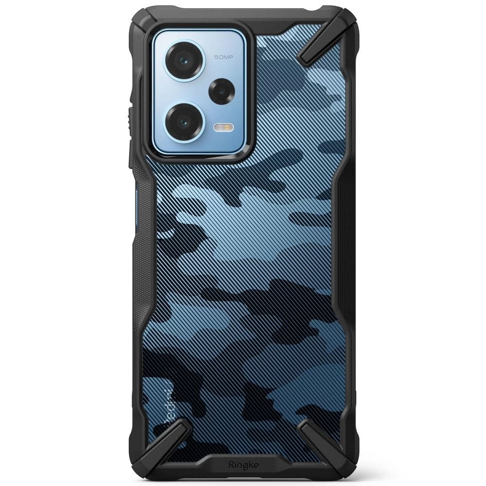 Etui Ringke Fusion-X Design Xiaomi Redmi Note 12 Pro 5G/POCO X5 Pro 5G Camo (Moro) černé - 3