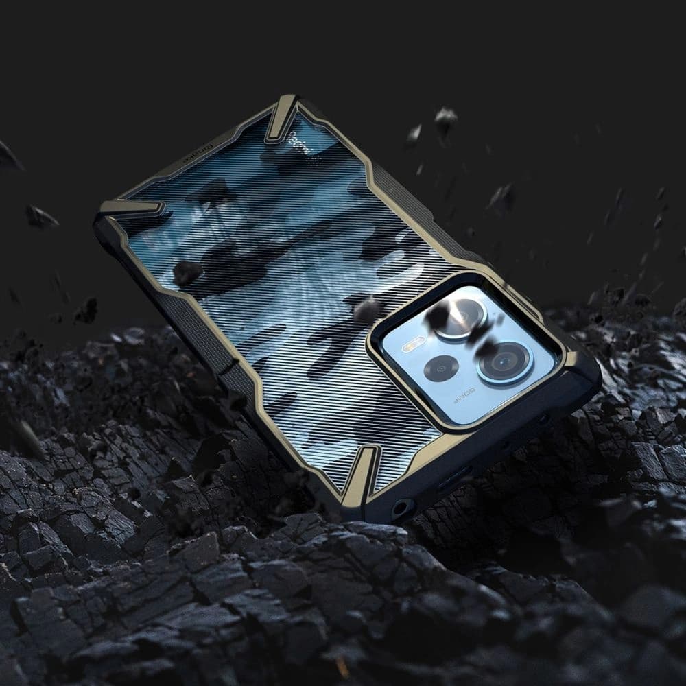 Etui Ringke Fusion-X Design Xiaomi Redmi Note 12 Pro 5G/POCO X5 Pro 5G Camo (Moro) černé - 8