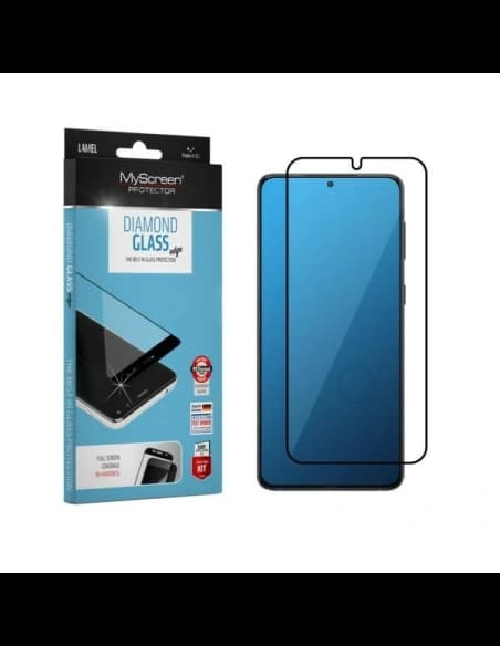 Samsung MyScreen Diamond Glass Edge gehärtetes Glas Galaxy S21+ Plus schwarz/schwarz