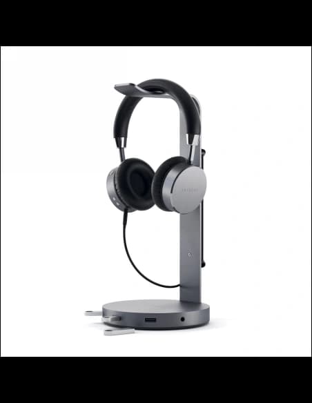 Podstawka do słuchawek Satechi Aluminium USB-C Headphone Stand (USB-A, jack port) (space gray)