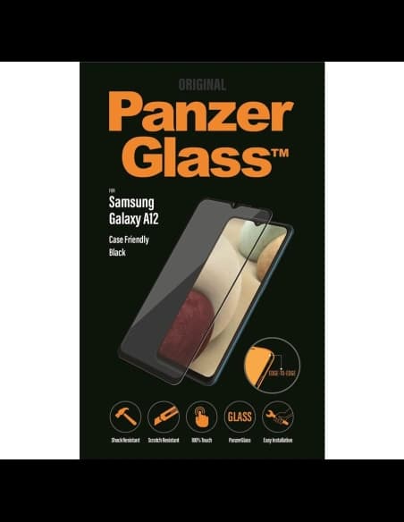 PanzerGlass Samsung Gehärtetes Glas E2E Regular Galaxy A12 schwarz/schwarz