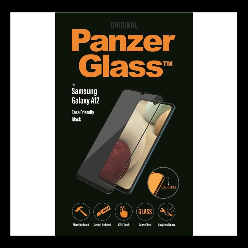 PanzerGlass Samsung Gehärtetes Glas E2E Regular Galaxy A12 schwarz/schwarz - 1