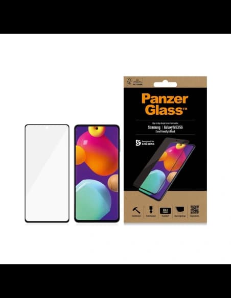 Tvrzené sklo PanzerGlass E2E Regular Samsung Galaxy M53 Case Friendly černé/black