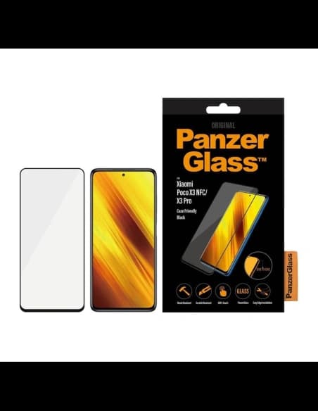 PanzerGlass Xiaomi Tempered Glass E2E Regular Poco X3 NFC/X3 Pro Case Friendly schwarz/schwarz