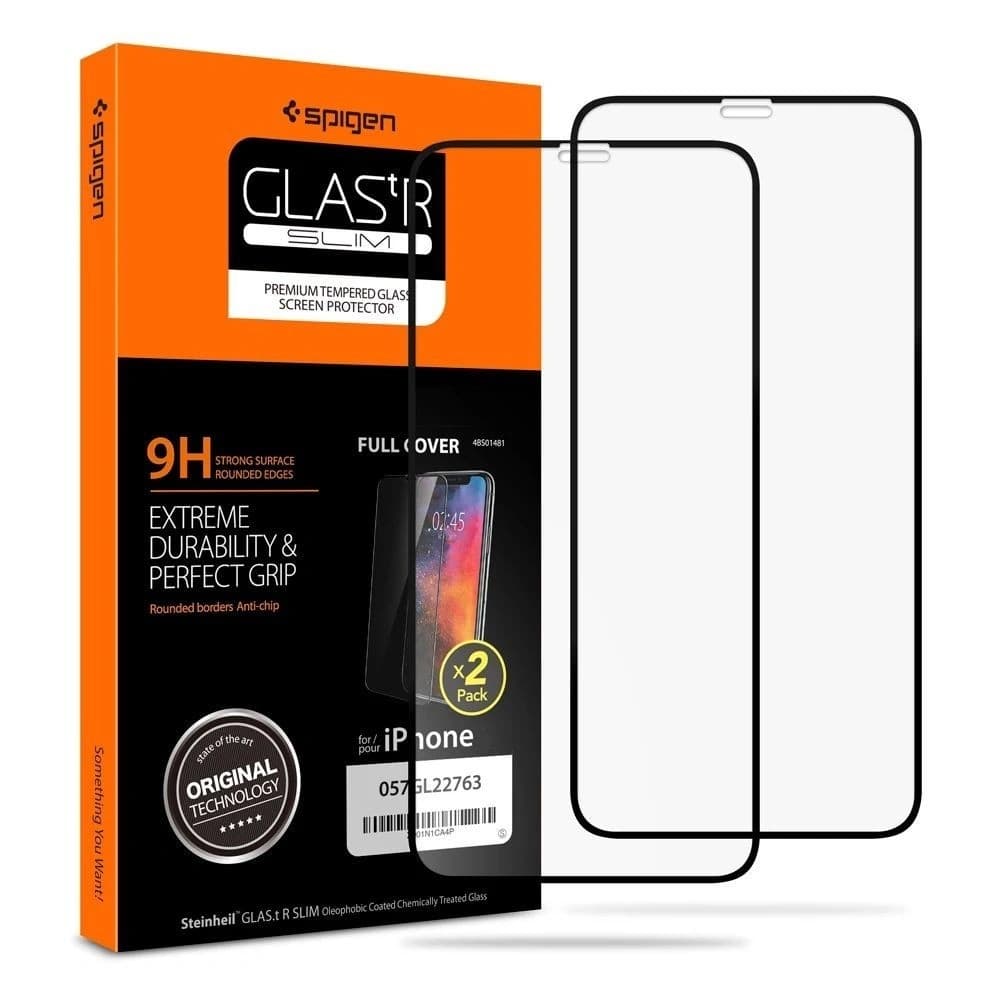 Spigen GLAS.tR Slim Apple iPhone 11 Pro Black [2 PACK] - 1