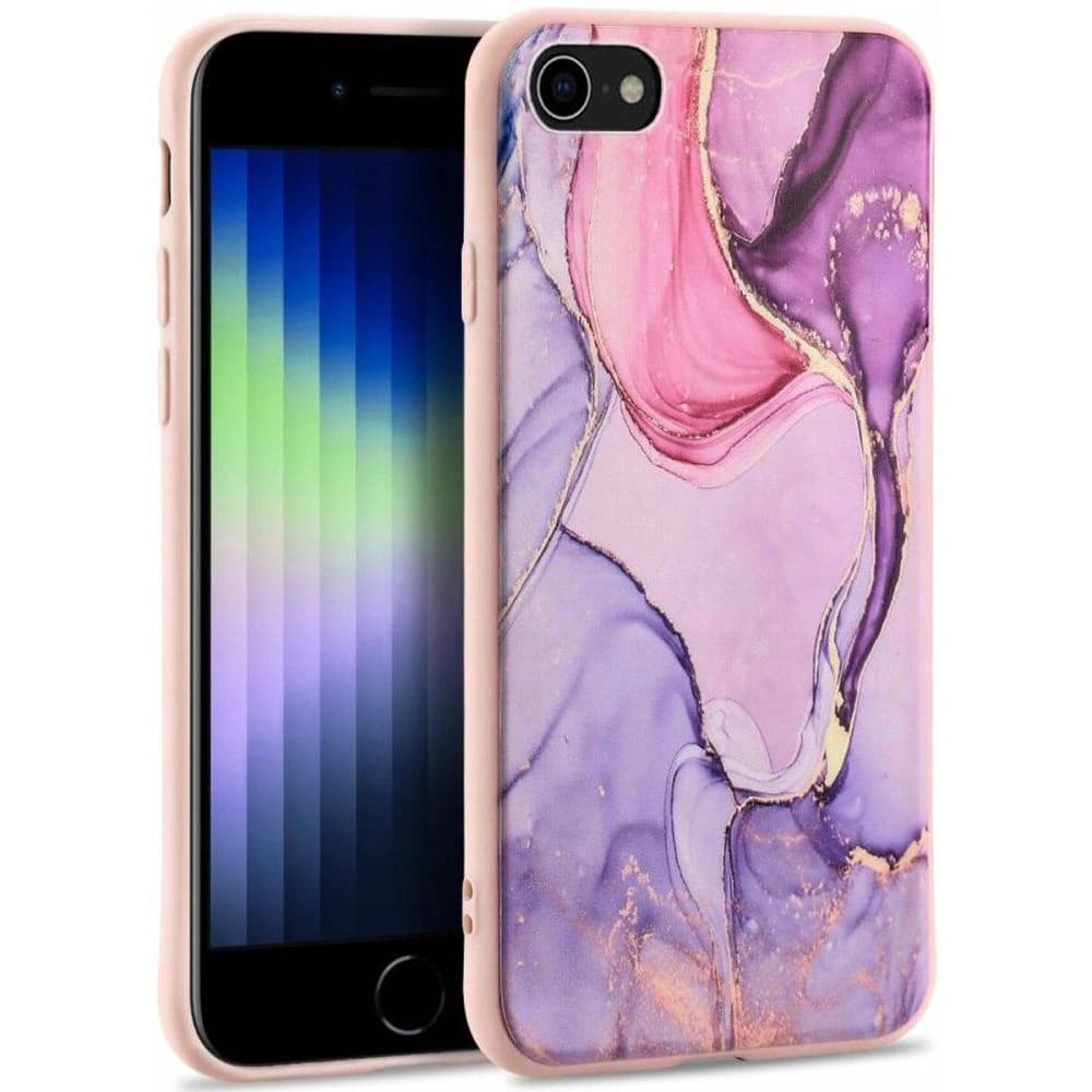 Etui Tech-Protect Marble 2 Apple iPhone SE 2022/SE 2020/8/7 Rózsaszín