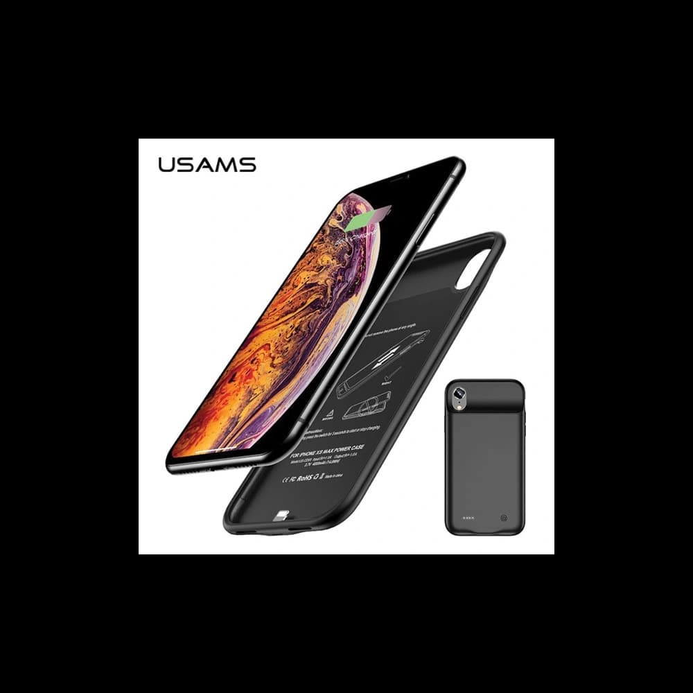 Etui powerbank USAMS Power Case Apple iPhone XS Max 4000mAh negru/black (US-CD69) - 2