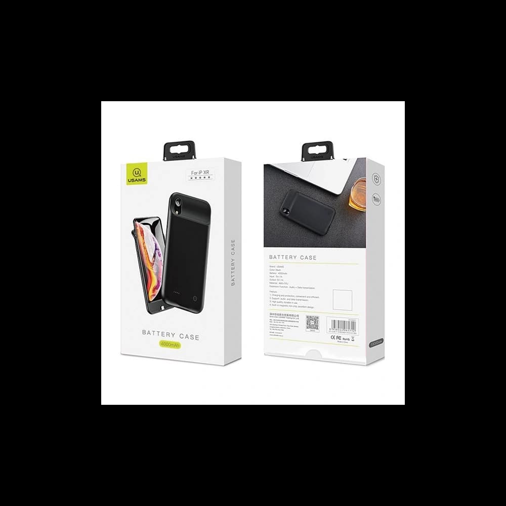 Etui powerbank USAMS Power Case Apple iPhone XS Max 4000mAh negru/black (US-CD69) - 4