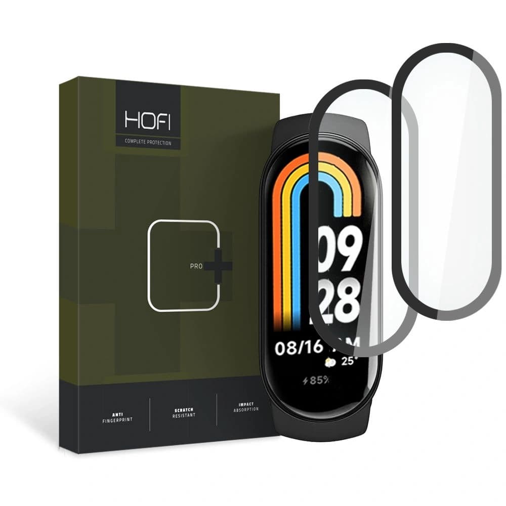 Hybridní sklo Hofi Hybrid Pro+ Xiaomi Smart Band 8 / 8 NFC / 9 Black [2 PACK] - 1