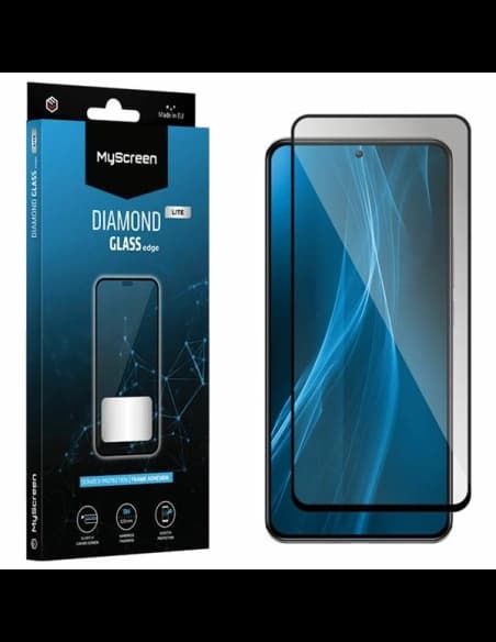 MyScreen Diamond Glass Edge Lite FG Realme 10 schwarz/schwarz Full Glue gehärtetes Glas