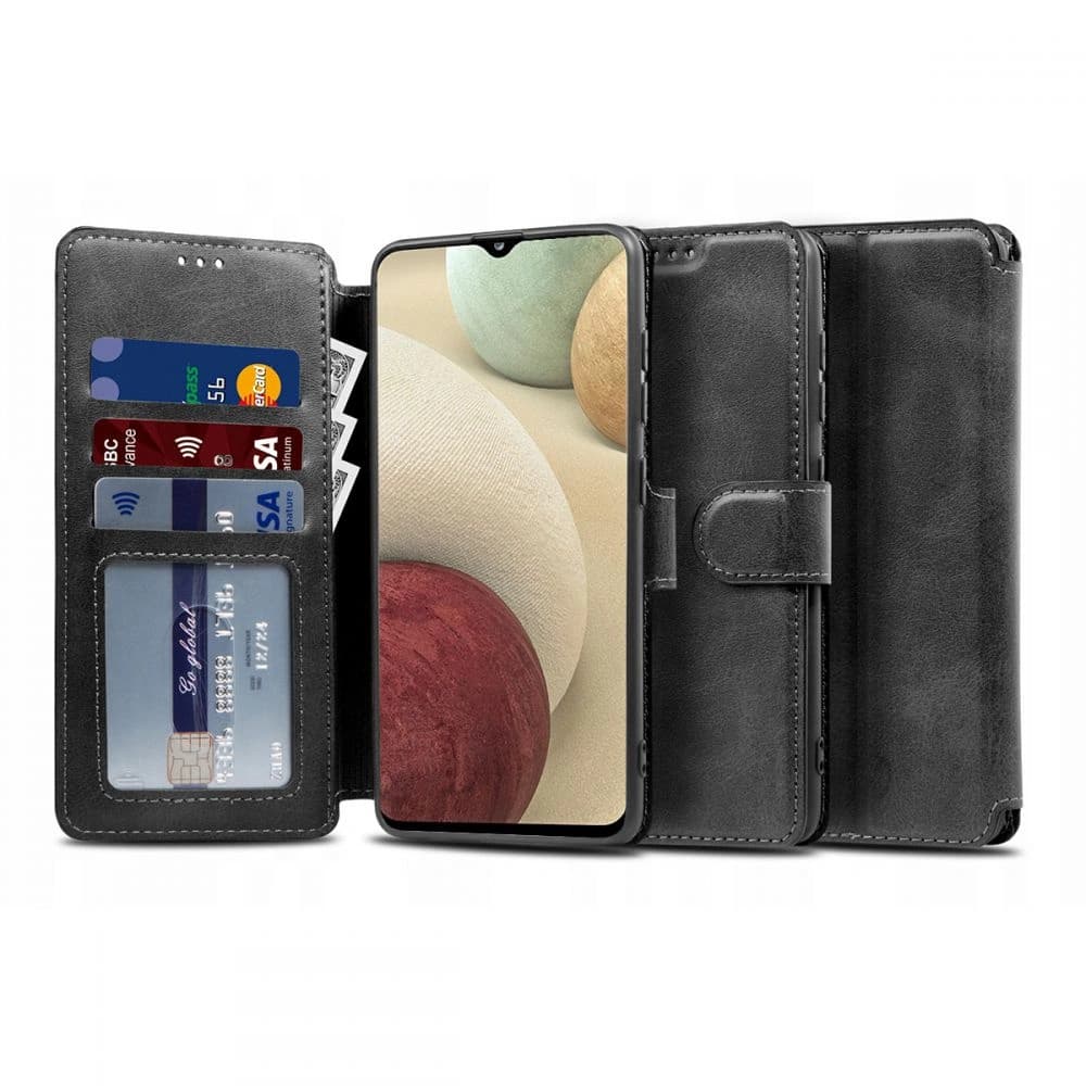 Etui Tech-Protect Wallet Samsung Galaxy A12/M12 Fekete