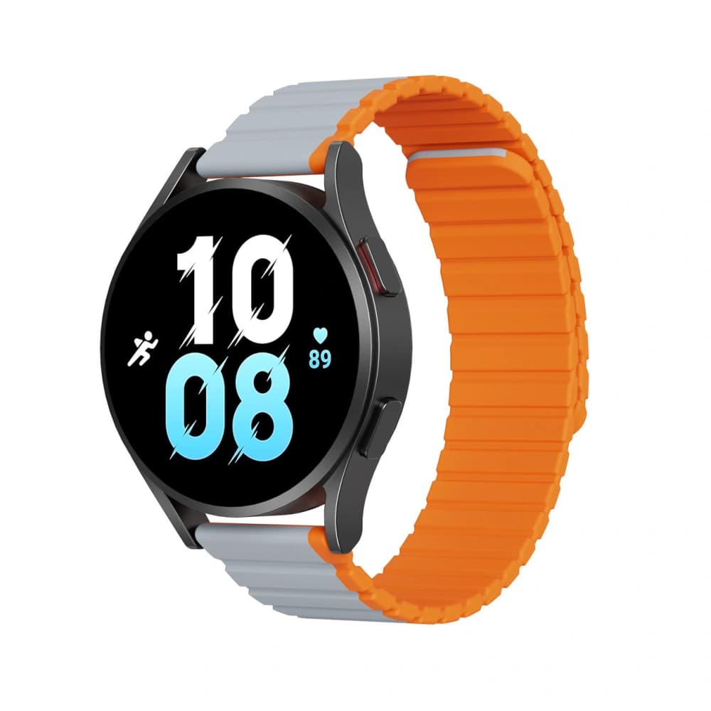 Dux Ducis Magnetarmband 22mm LD Version Galaxy Watch 3 45mm/S3/Huawei Watch Ultimate/GT3 SE 46mm grau-orange - 1