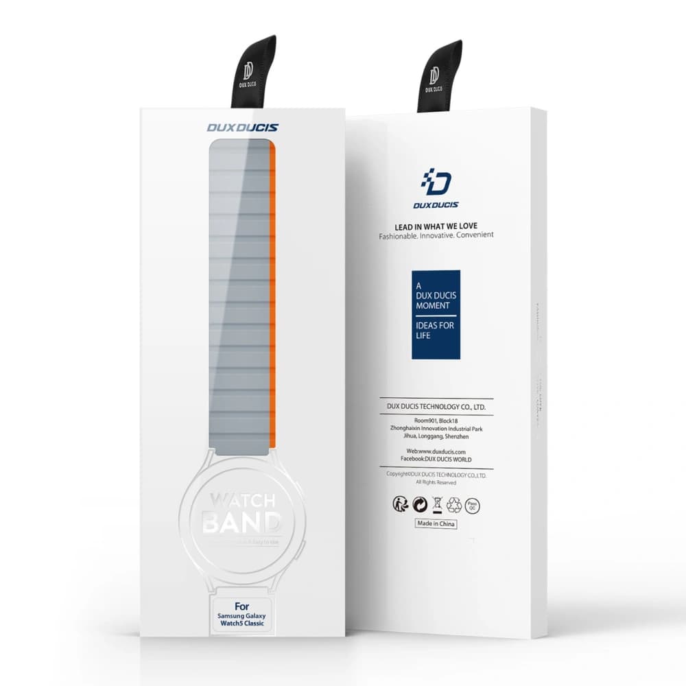 Dux Ducis Magnetarmband 22mm LD Version Galaxy Watch 3 45mm/S3/Huawei Watch Ultimate/GT3 SE 46mm grau-orange - 12