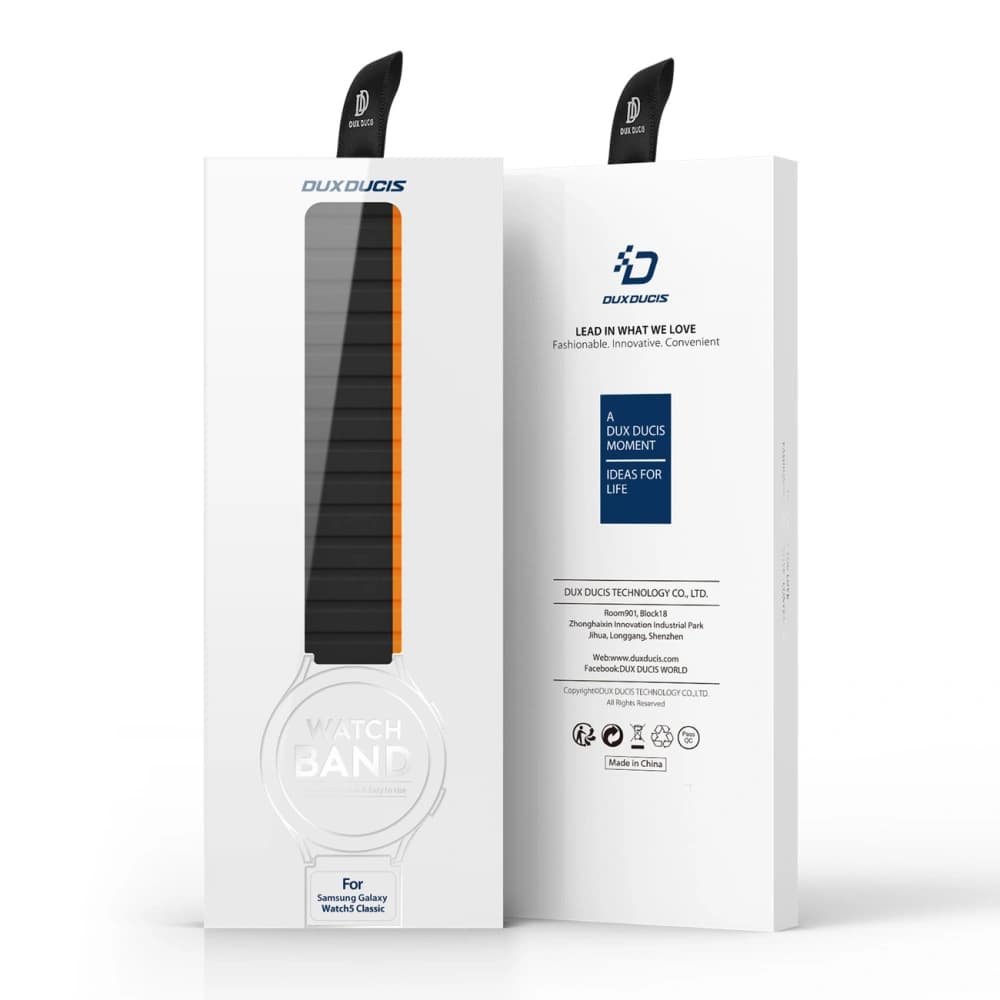 Dux Ducis Magnetarmband 22mm LD Version Galaxy Watch 3 45mm/S3/Huawei Watch Ultimate/GT3 SE 46mm schwarz/orange - 12